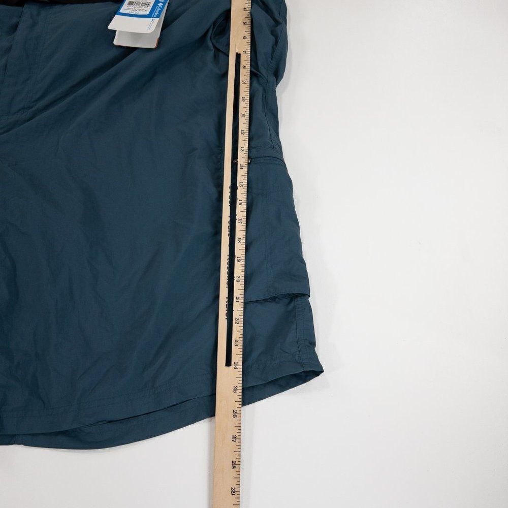 Columbia Silver Ridge Cargo Shorts Mens 53x12 Blue Nylon Belted Outdoor Hiking - Picture 10 of 12